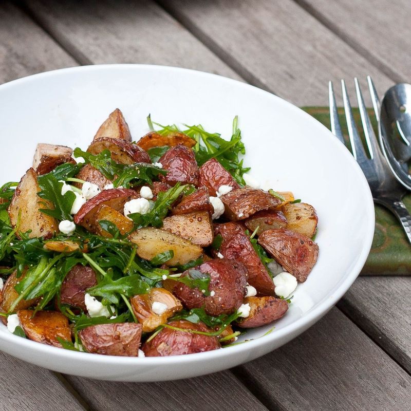 Warm Potato Salad With Kale and Arugula