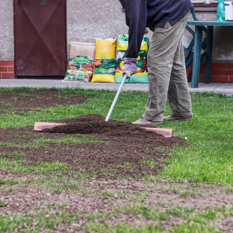 Prepare the yard and tools before moving soil