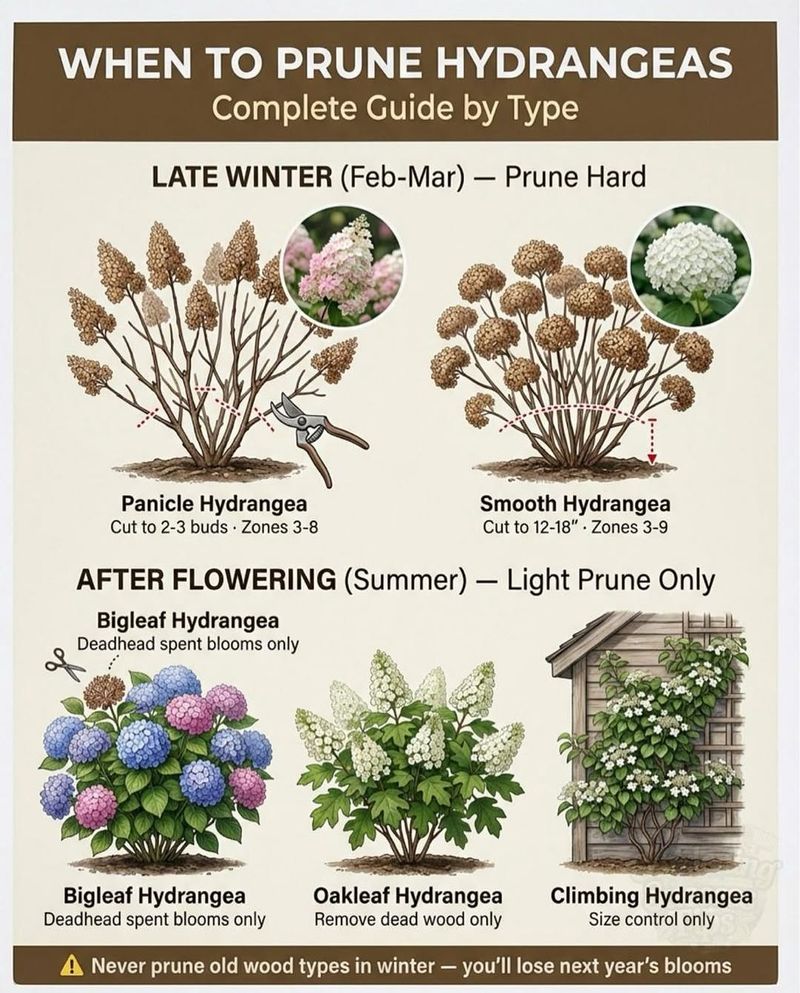 Old-wood types can lose next season’s flowers to late cuts