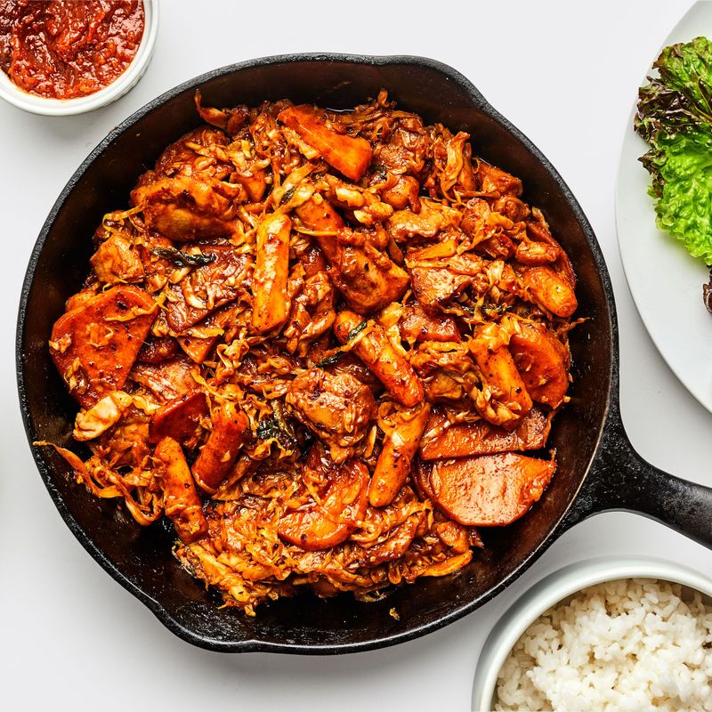 Dak Galbi (Spicy Chicken)