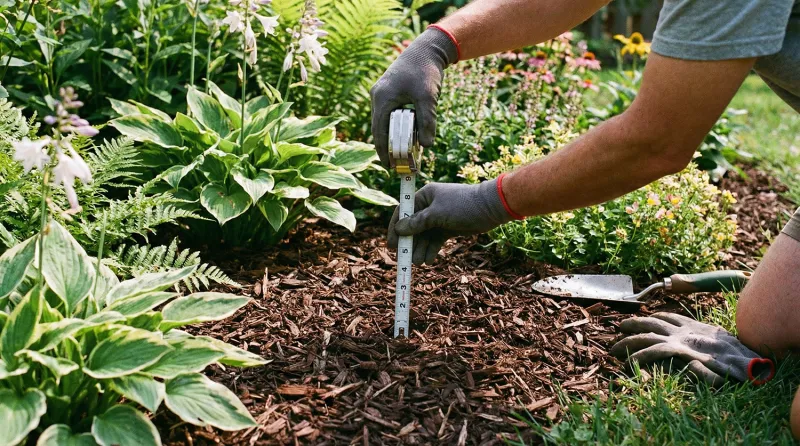 Match mulch depth to the job