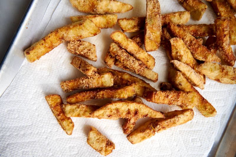 Skipping the Draining Step After Frying