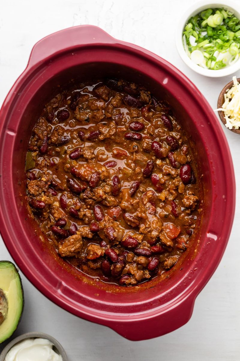 Slow Cooker Beef and Bean Chili