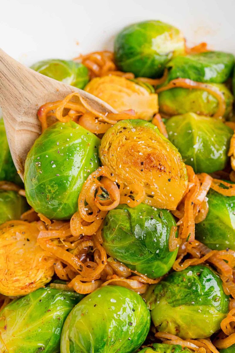 Brussels Sprouts And Shallots