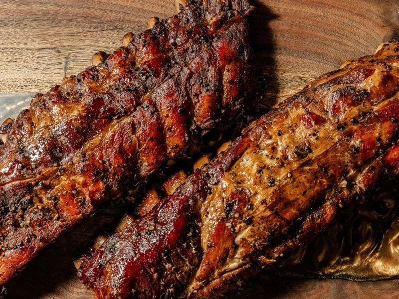 BBQ ribs with a desert-sweet glaze