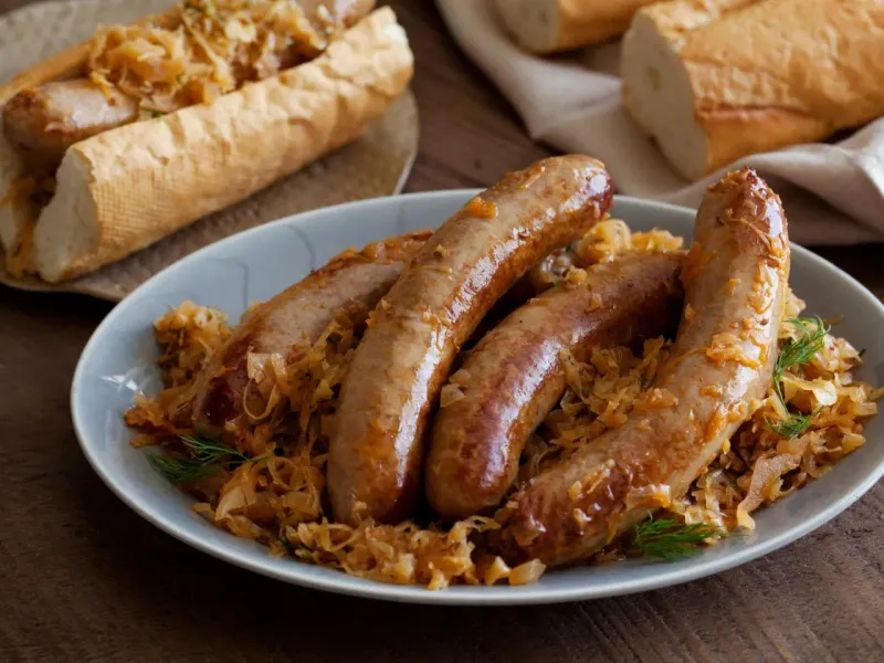 Bratwurst and Sauerkraut
