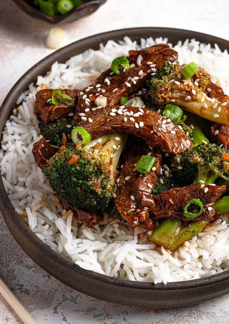 Beef and Broccoli Over Rice
