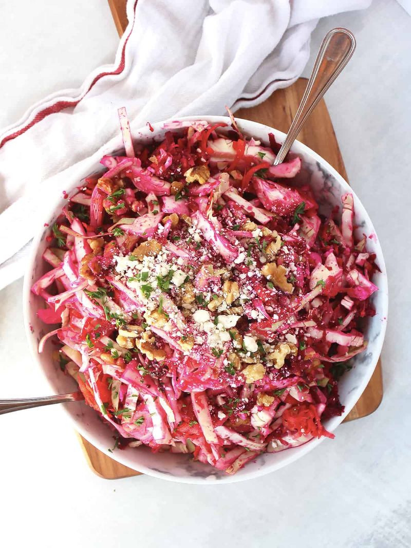 Roasted Beet And Cabbage Salad With Lemon