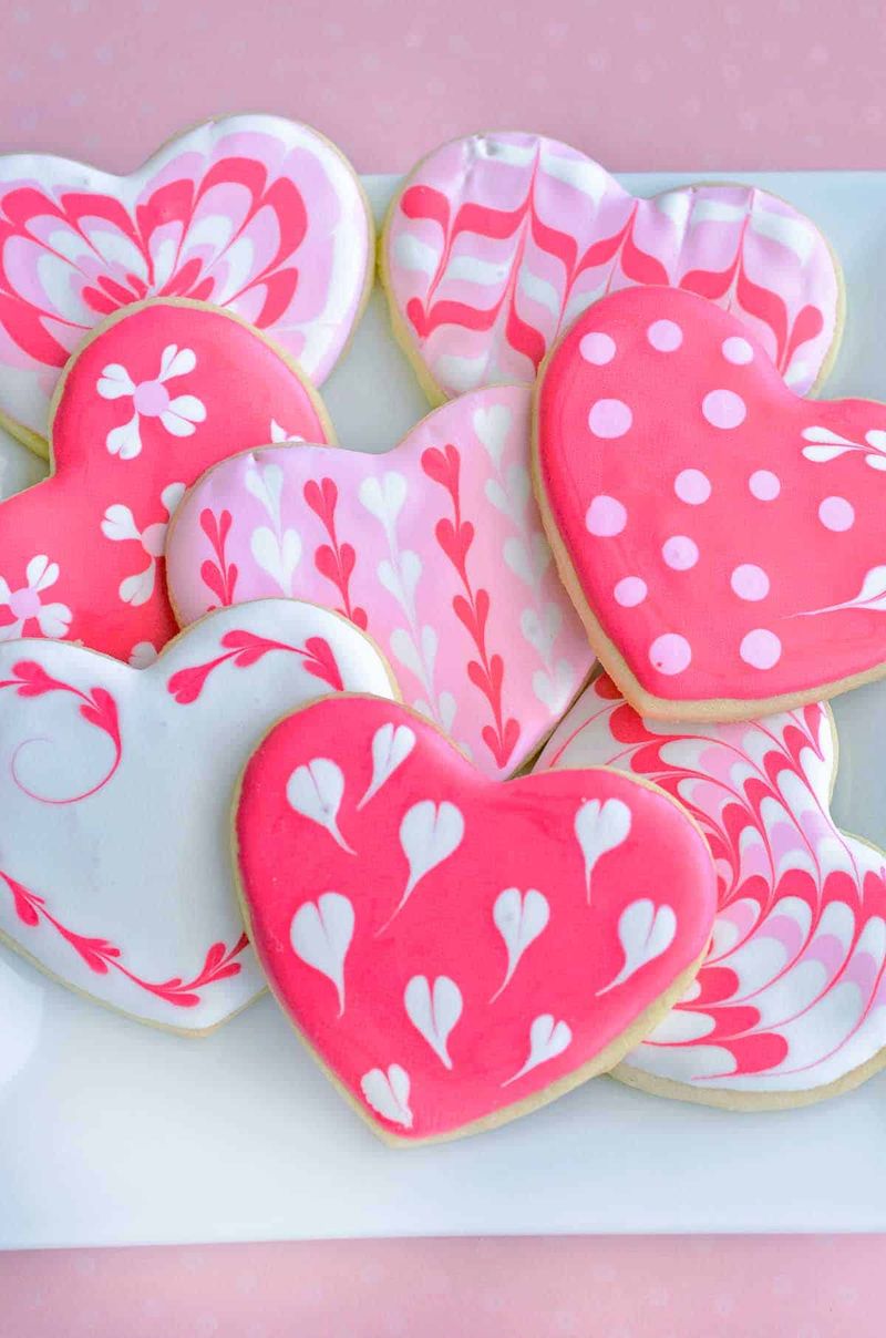 Heart-shaped sugar cookies