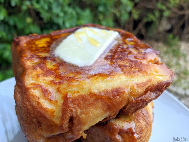 French toast made with thick bread