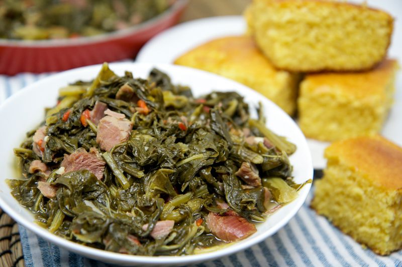 Turnip greens or mustard greens