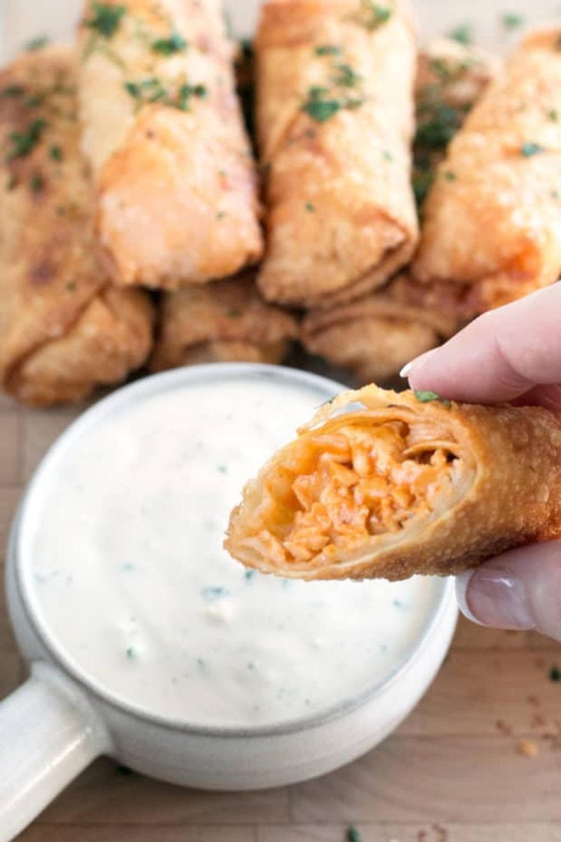 Buffalo Chicken Egg Rolls