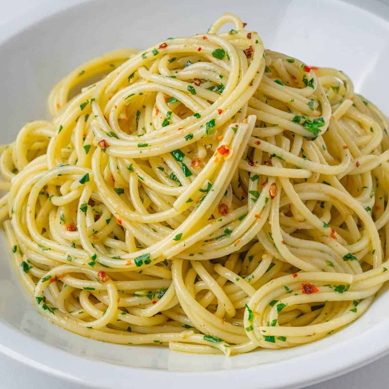 Spaghetti Aglio e Olio with Chili and Parsley