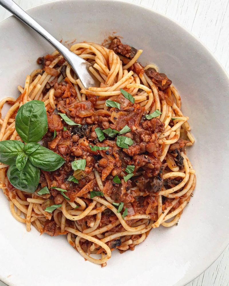 Spaghetti With Half-Meat Sauce