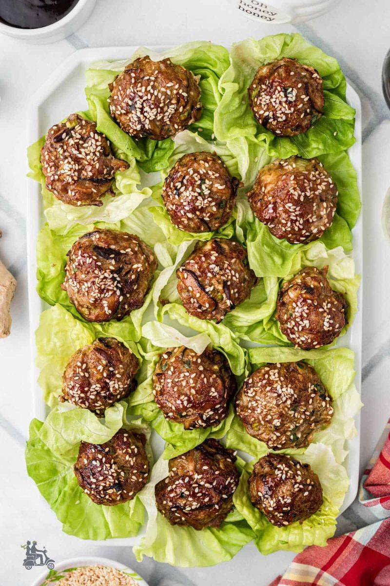 Hoisin Meatball Lettuce Wraps