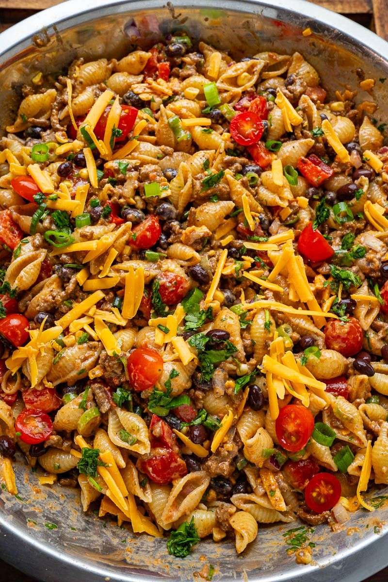 Taco pasta salad