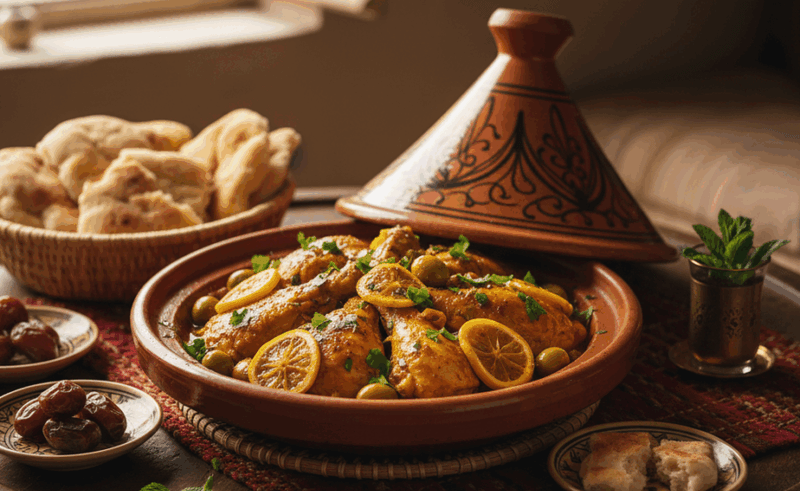 Chicken Couscous with Saffron and Preserved Lemon Brightness