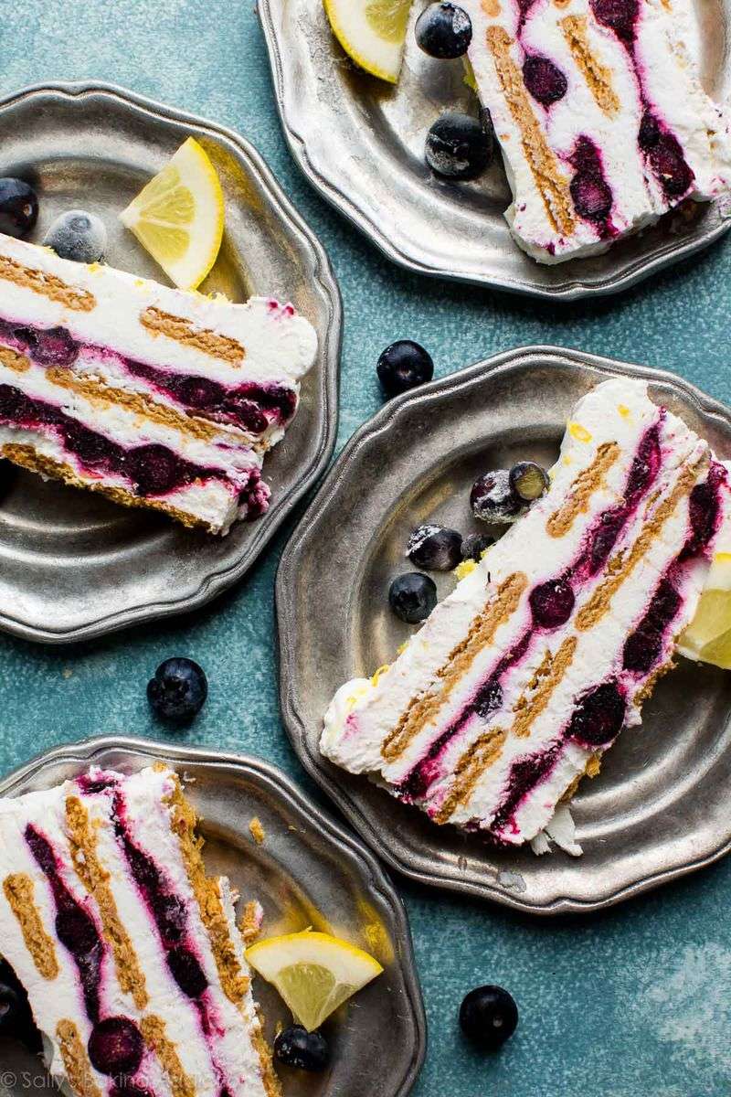 Lemon Blueberry Icebox Cake