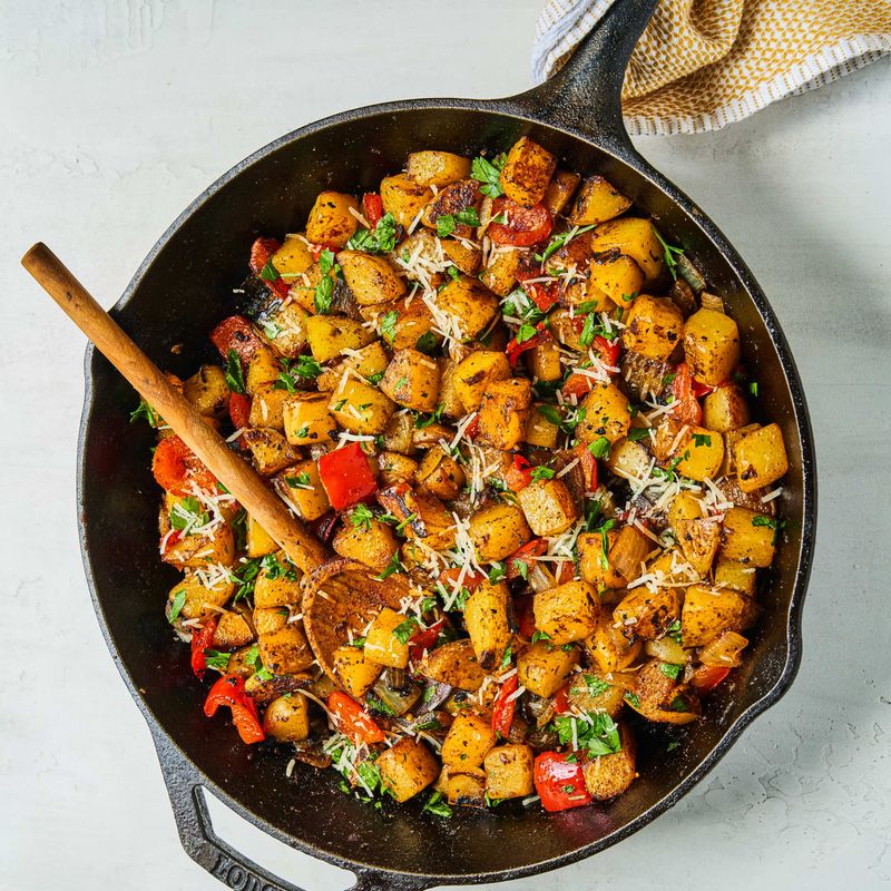 Skillet Breakfast Potatoes With Onions and Peppers
