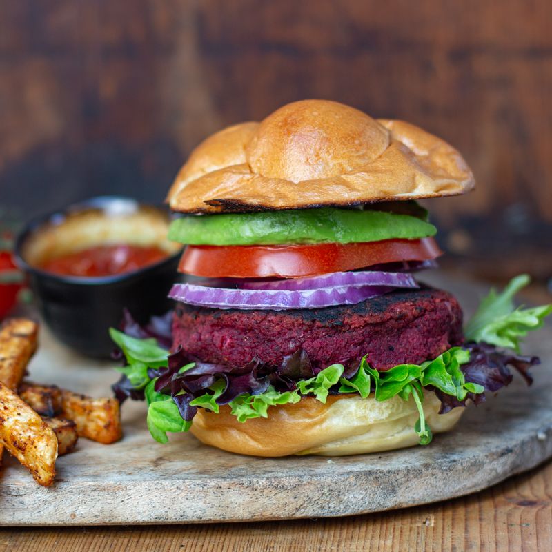 Plant-based meat burgers
