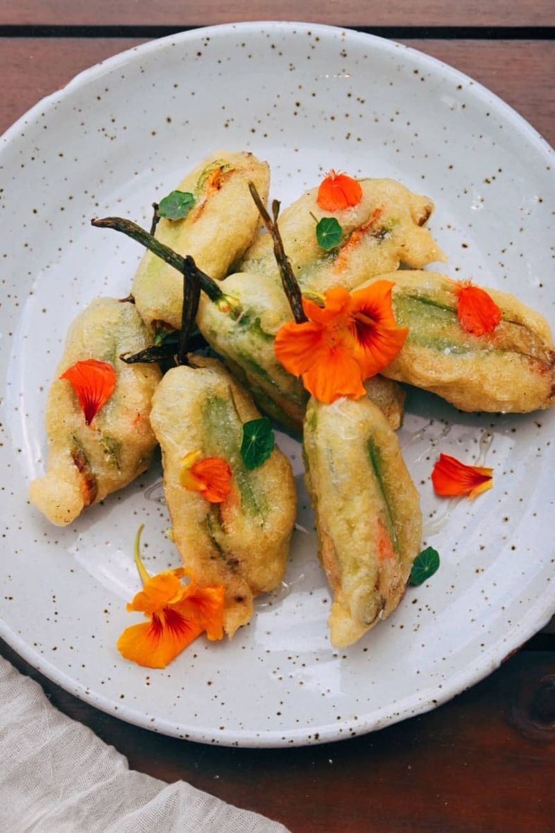 Squash Leaves and Blossoms