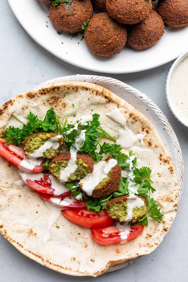 Falafel-Style Wrap Without the Frying