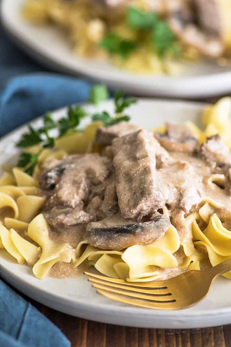 Beef Stroganoff with Egg Noodles