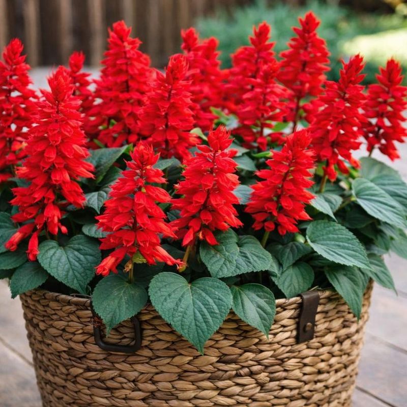 Red Salvia (Salvia splendens)