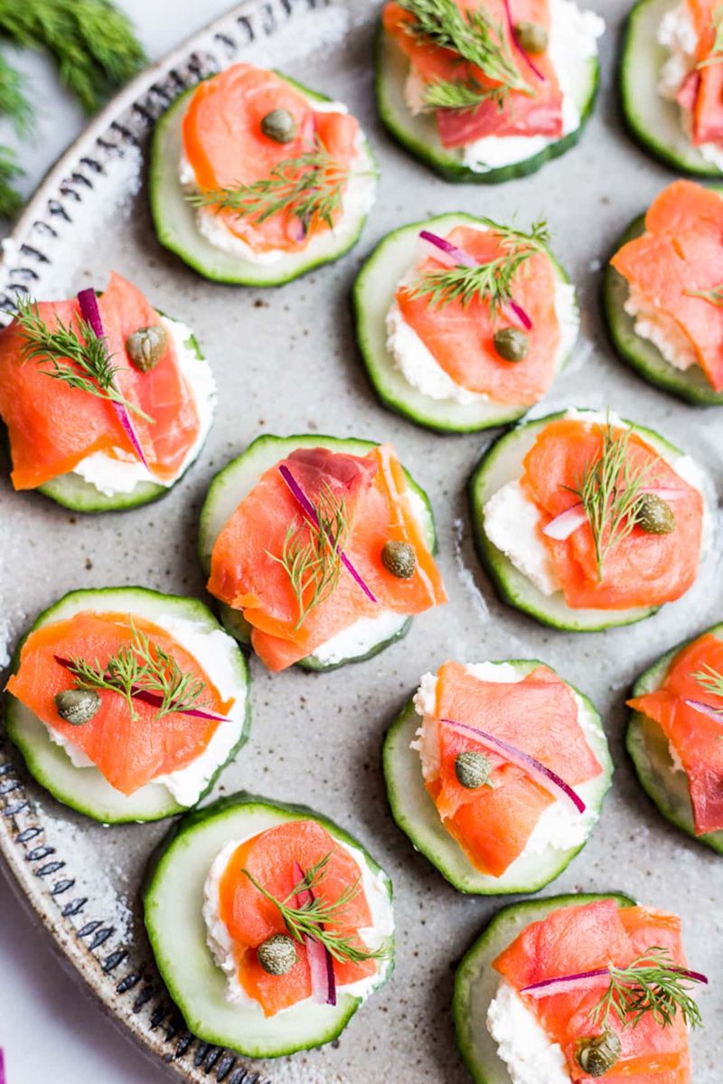 Smoked Salmon Cucumber Bites