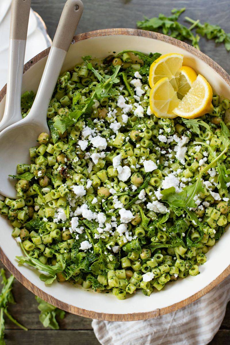 Kale Pesto Pasta Salad
