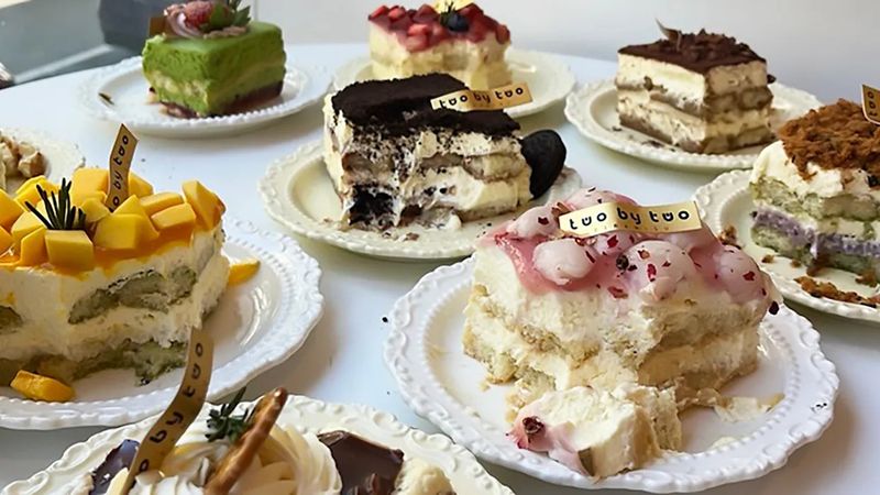 Trend-driven dessert cafes with huge sweets