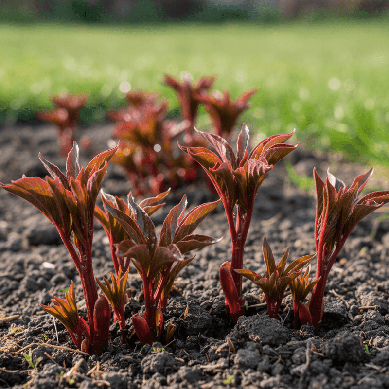 Build the peony’s foundation with light and shallow planting