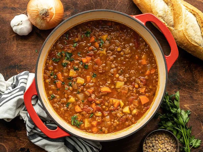 Big-Batch Tomato Lentil Stew