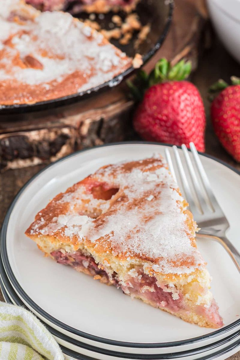 Strawberry Yogurt Skillet Cake
