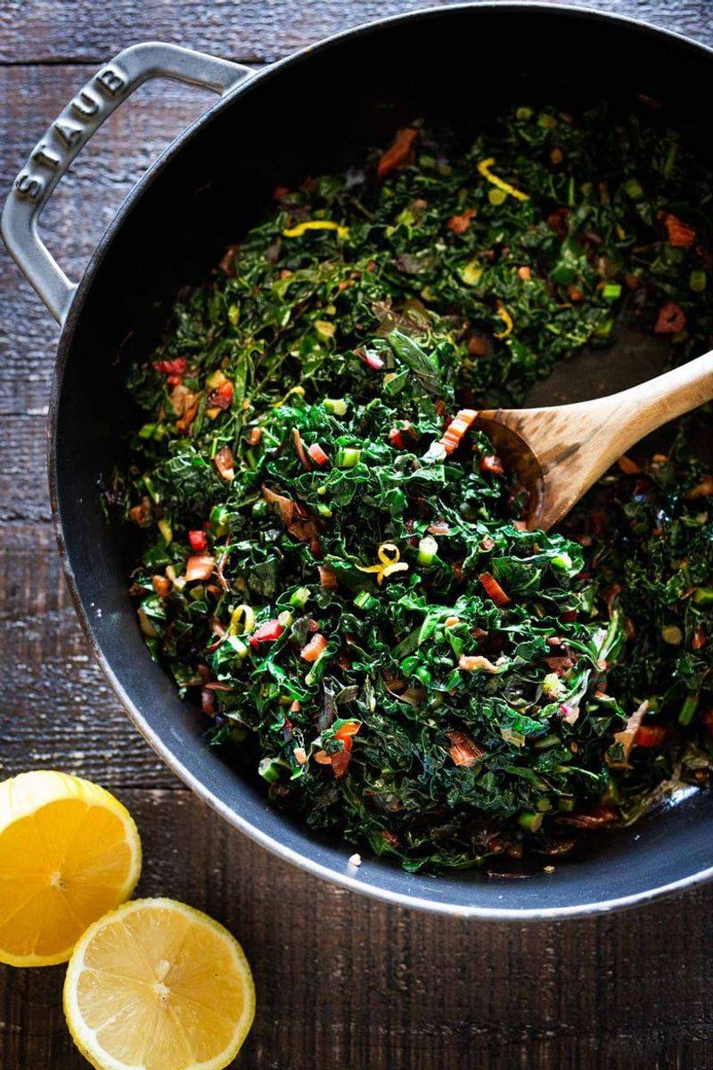 Quick Garlicky Greens Saute