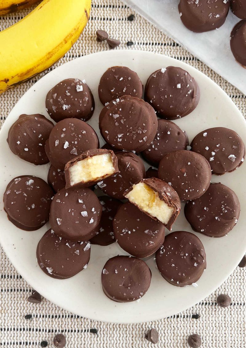 Chocolate-Covered Frozen Banana Bites