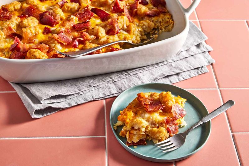 Bacon and Potato Hash Crescent Roll Casserole