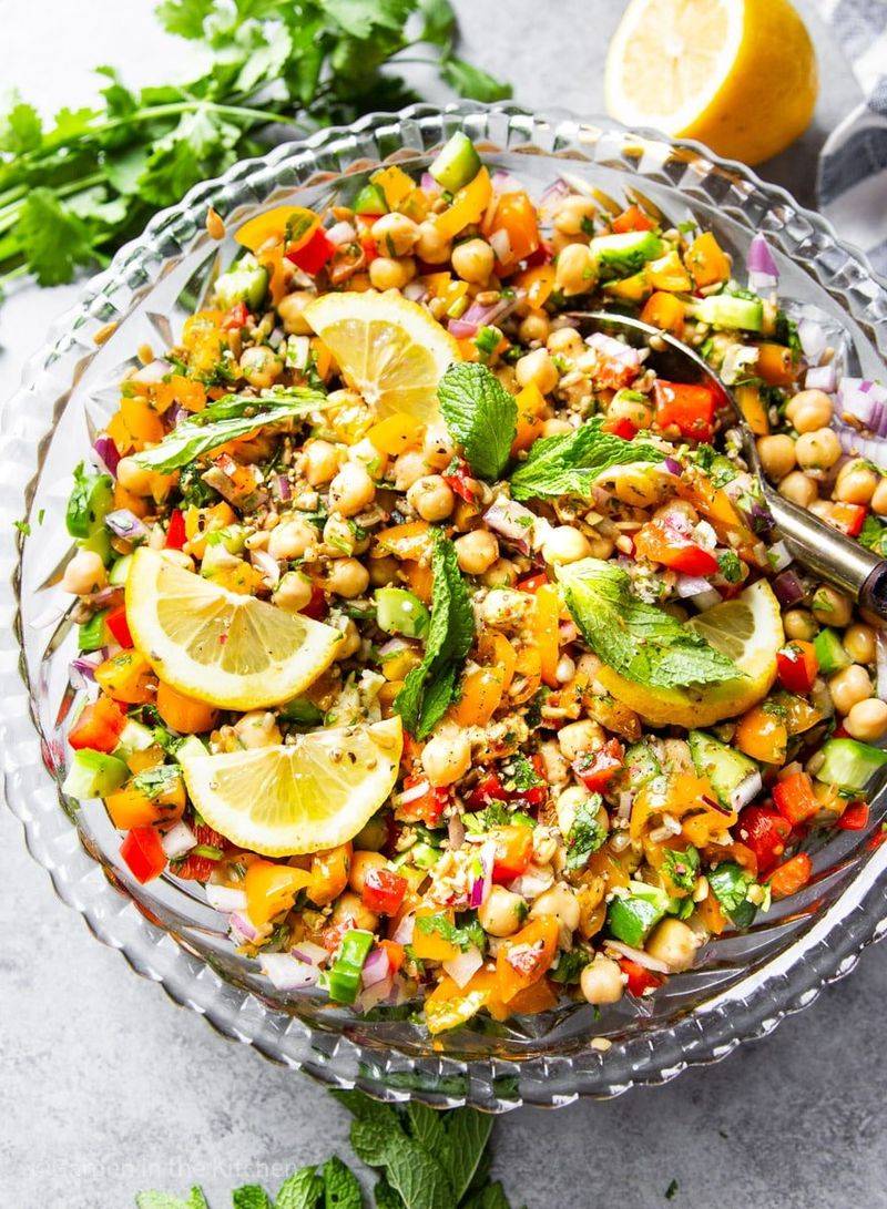 Chickpea And Spring Veg Salad