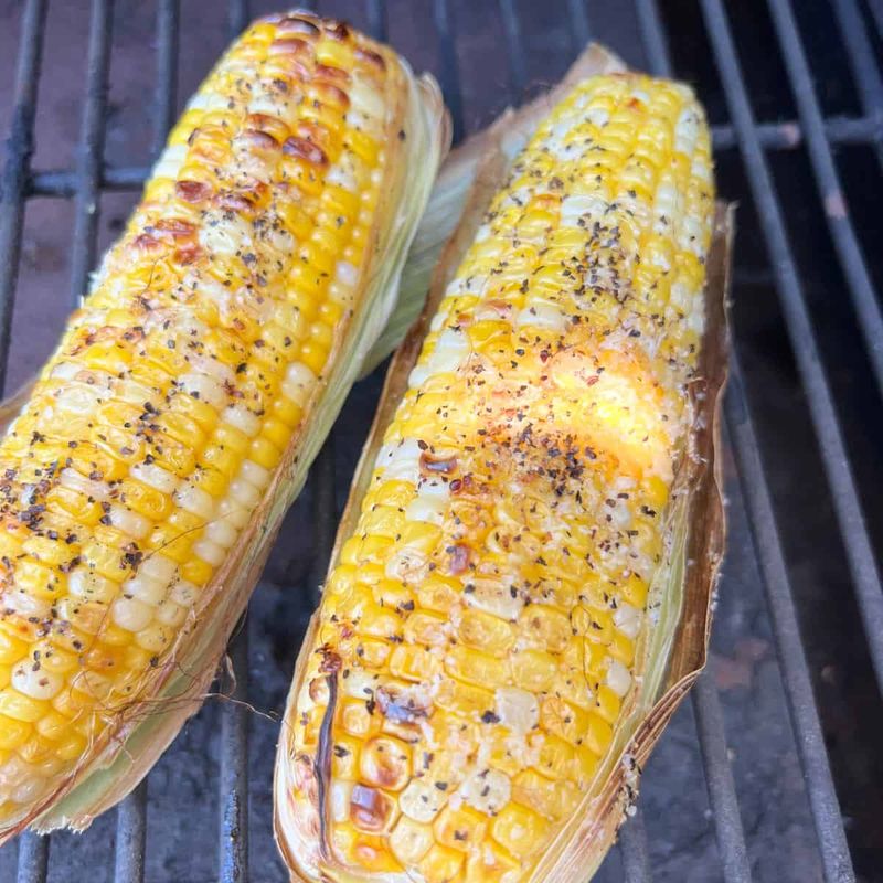 Smoked corn on the cob