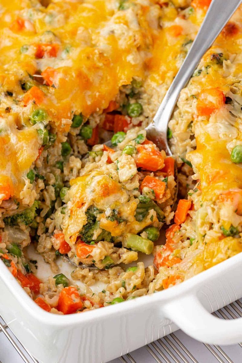 Cheesy Veggie Rice Bake