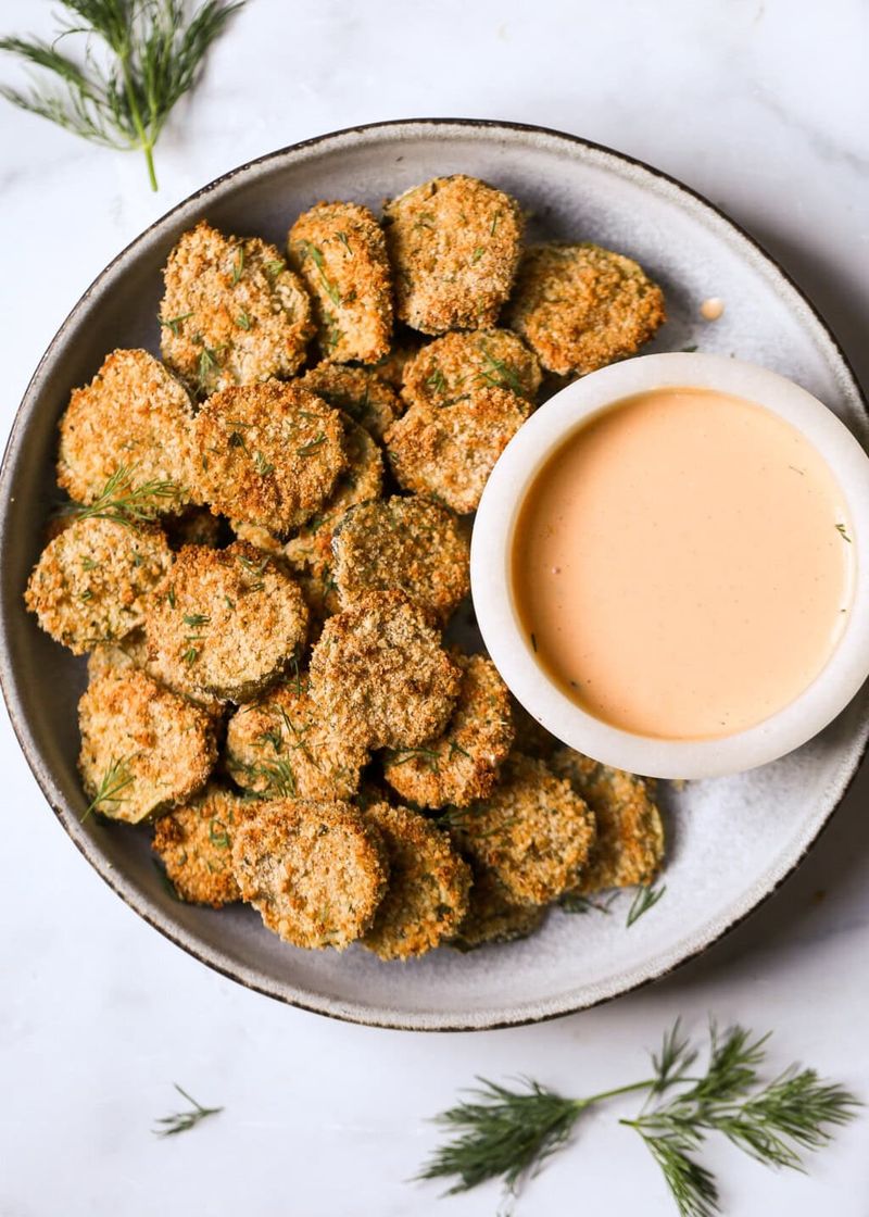 Fried Pickles with Southwestern Ranch