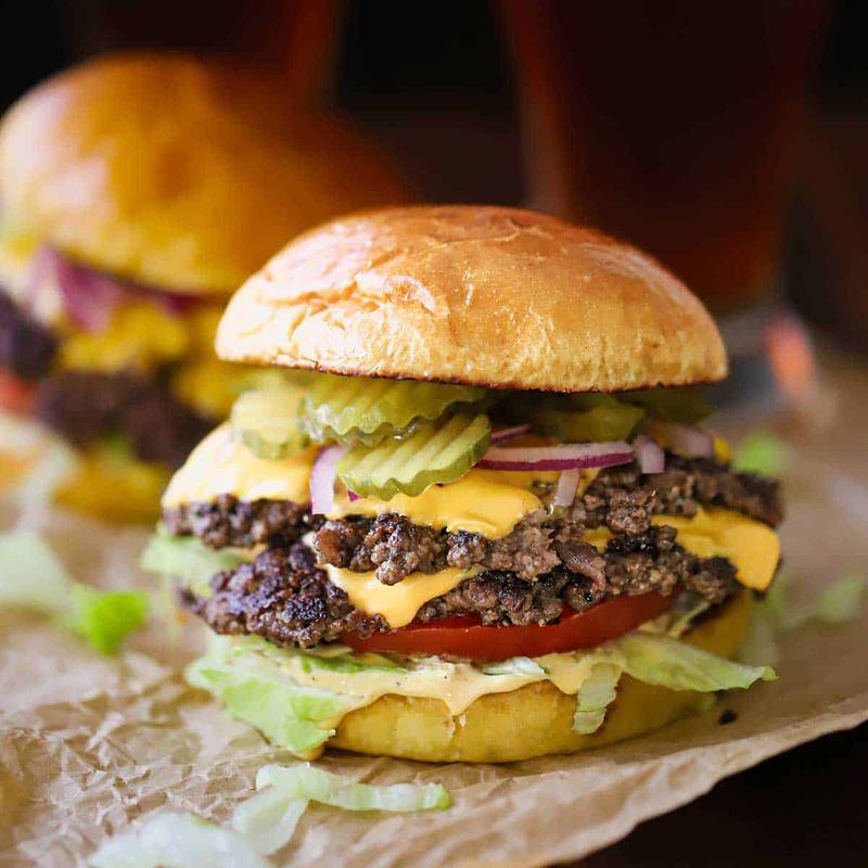 Smash Burgers With Quick Salad
