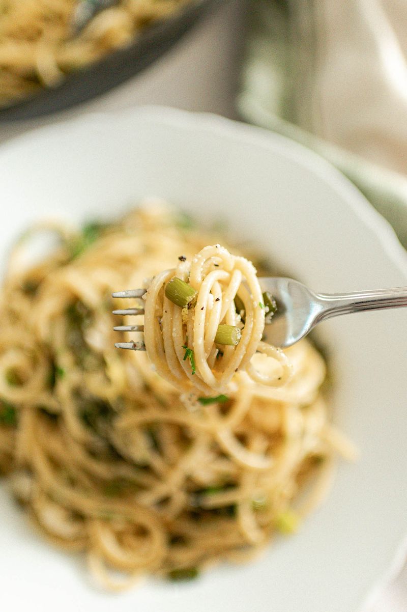 Creamy Garlic Scape Pasta