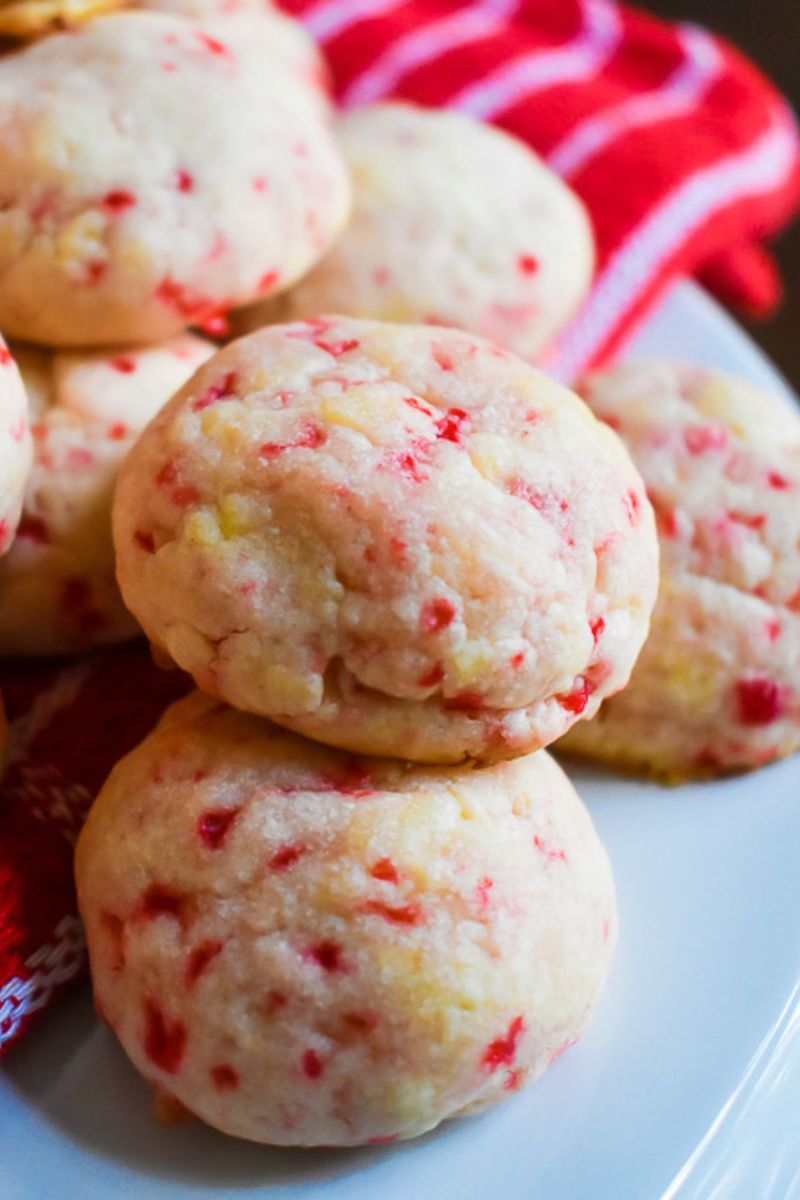 Candy cane sugar cookies