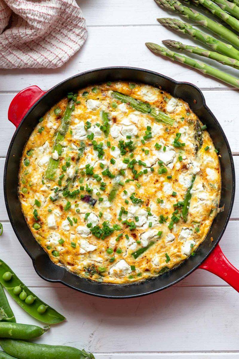 Pea And Asparagus Frittata