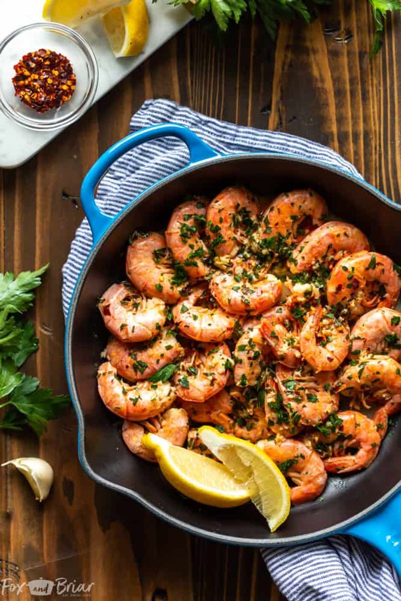 Garlic Butter Shrimp Skillet