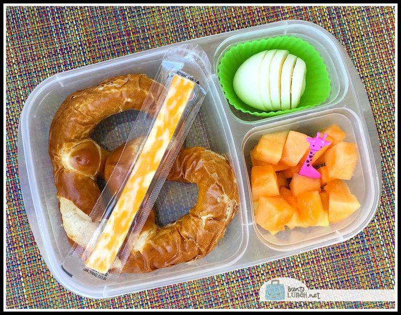 Hard-Boiled Eggs With Pretzels and Fruit