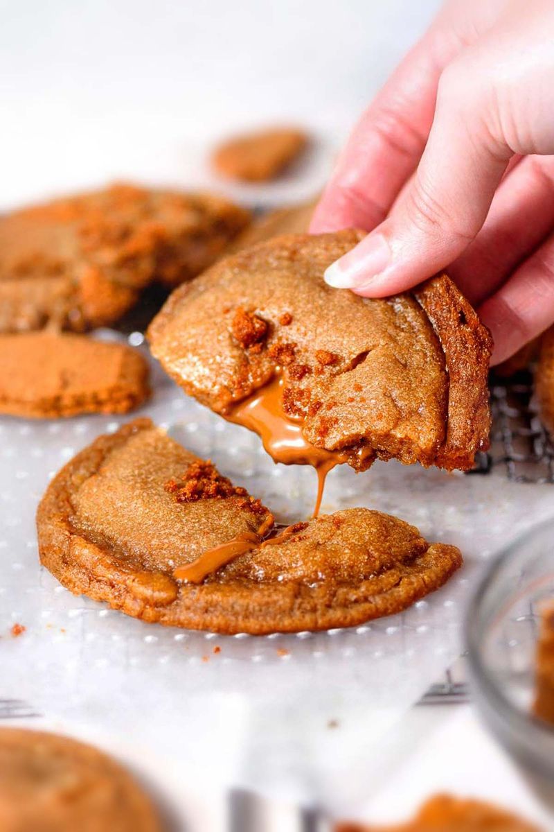 Biscoff stuffed chocolate chip cookies