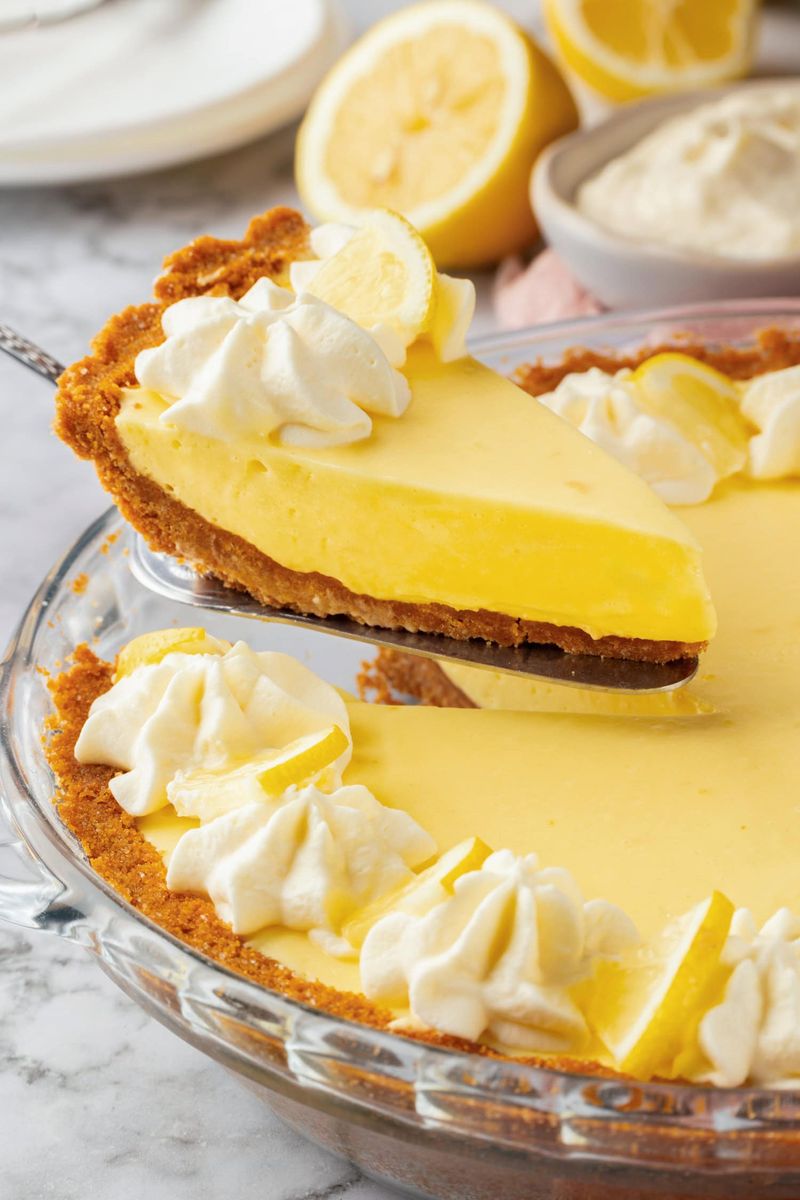 Lemon Jell-O Icebox Pie