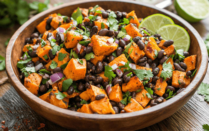 Roasted Sweet Potato and Black Bean Salad